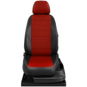Чехлы на сиденья Opel Meriva В с 2012-н. в. компактвэн 5 мест красный-чёрный OP20-0402-EC06