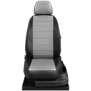 Чехлы на сиденья Suzuki SX4 1 с 2010-2014г. седан. 5 мест серый-чёрный SZ25-0201-EC07