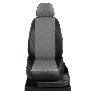 Чехлы на сиденья Volkswagen Golf 7 с 2013-н. в. хэтчбек 5 мест т. серый-чёрный VW28-0205-EC02-R-gra