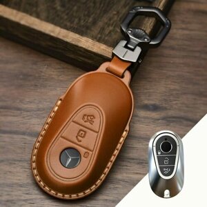 Чехол кожаный для смарт ключа Mercedes-Benz (3 кнопки)