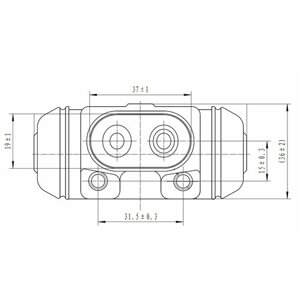 Цилиндр тормозной задний для автомобилей Hyundai Starex (H-1) (96-правый d=22.2мм CF 0133 TRIALLI