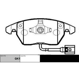 CTR GK1234 GK1234_колодки дисковые передние! Audi A3 диск 15'16'VW Golf V 1.4-2.0TD диск 15' 03>