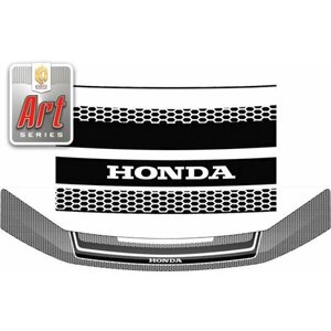 Дефлектор капота для Honda StepWagon 2009-2015 Серия Art черная