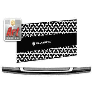 Дефлектор капота для Mitsubishi Montero 2002-2006 Серия Art черная