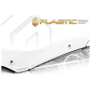 Дефлектор капота для Nissan Almera 2012-н. в. Шелкография белая