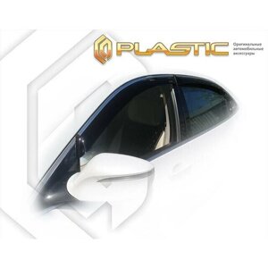 Дефлекторы боковых окон для Hyundai Equus 2010-2017 Полупрозрачный с хром молдингом