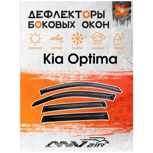 Дефлекторы окон на Kia Optima / Ветровики на Киа Оптима