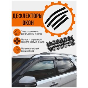 Дефлекторы окон (ветровики) Cobra Tuning для Acura RDX 2007-2012 EuroStandard Широкие ветровики дверей