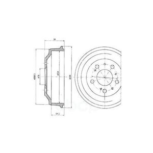 DELPHI BF327 Барабан тормозной [254x64,5] 5 отв.