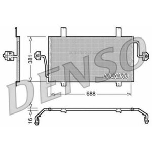 DENSO DCN23016 радиатор кондиционера с производства. OPEL: movano (E9/F9/H9/J9/U9) 2.5D mtrs. S8u770/S8u772 98-00 \ renault: master II (ED/FD/HD/JD/UD) mtrs. S8u770/S8u772 2.5D 98-01