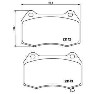 Дисковые тормозные колодки передние brembo P56047 (1 шт.)