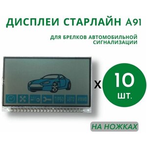 Дисплеи для брелков автосигнализации Старлайн А91 на ножках, 10 шт