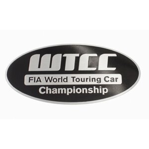 Эмблема универсальная FIA World Touring Car Championship черная 85x45 мм 1 шт.