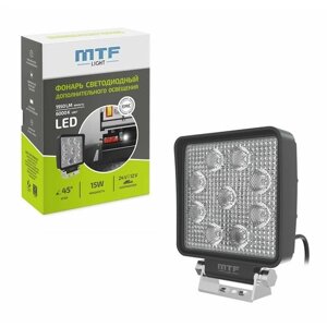 Фара светодиодная MTF light 15W квадратная