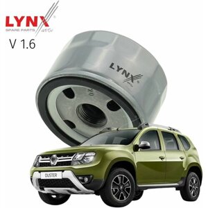 Фильтр масляный Renault Duster (1) HSA, HSM / Рено Дастер 2010 2011 2012 2013 2014 2015 V1.6 K4M / 1шт LYNXauto