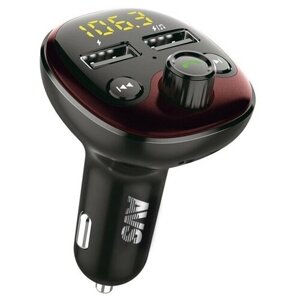 FM-трансмиттер AVS F-1021 LED-дисплей/2 x USB/MicroSD/Bluetooth/Hands-free