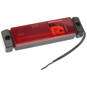 Фонарь габаритный LED красный 12-24V (L=116мм, d=32мм, 2-светодиода) AT AT22592