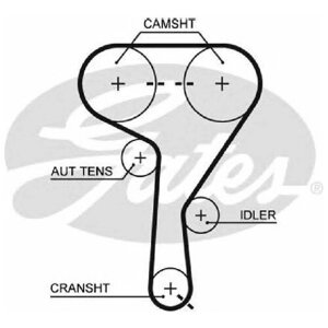 GATES 5603XS Ремень ГРМ Chevrolet Aveo 08-Cruze 09-Opel Astra G, H, J 96-15, Insignia 04-1.4-1.8) Gates