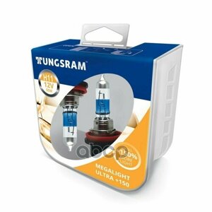 H11 12V-55W (pgj19-2)150% света) megalight ultra +150 (п. уп. 2шт.) 93116877 tungsram tungsram арт. 53110NXNU PB2