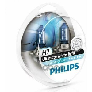 H7 Diamond Vision 12V (55W) Лампа [5000K]К-Кт 2Шт В Пласт. Уп.) Цена За К-Кт Philips арт. 12972DVS2