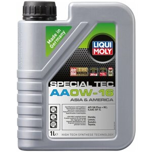 HC-синтетическое моторное масло LIQUI MOLY Special Tec AA 0W-16, 1 л