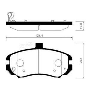 HSB HP0044 Колодки тормозные HYUNDAI Elantra (00-Matrix (02-передние (4шт.) HSB