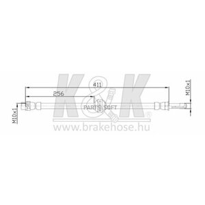 K&K FT4072 Шланг тормозной передн BMW: 3 (E46) 1.6I 98-05