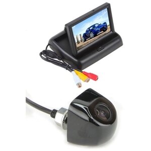 Камера заднего вида и монитор складной/ комплект для парковки автомобиля, диагональ цветного монитора 4.3 дюйма/ CCD305ISL+ МI843