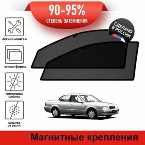 Каркасные шторки LATONIK PREMIUM на Toyota Camry (V40) (1994-1996) на передние двери на магнитах с затемнением 90-95%