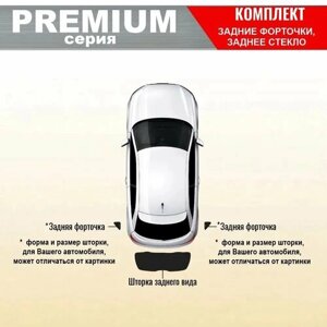 KERTEX PREMIUM (85-90%Каркасные автошторки на встроенных магнитах на заднюю полусферу 3 элемента Volkswagen Tiguan 1