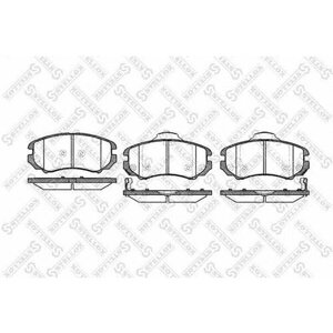 Колодки тормозные дисковые передние для Киа Маджентис MG 2005-2010 год выпуска (Kia Magentis MG) STELLOX 964 002B-SX