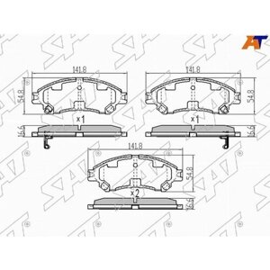 Колодки тормозные передние suzuki SX-4 13-vitara 14- SAT ST-55810-61M00