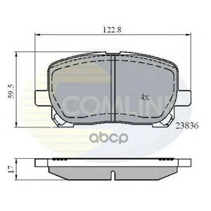 Комплект передних тормозных колодок Comline CBP01132 для Toyota Avensis Verso, Noah