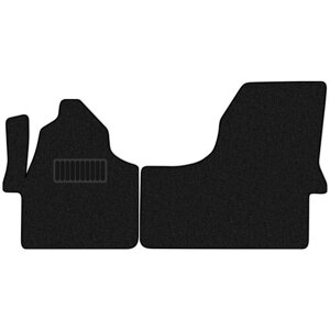 Коврики текстильные Allmone "Комфорт" для Volkswagen Crafter (2011 - 2016), черные, 2шт. Фольксваген Крафтер / ворсовые / автоковрики в салон