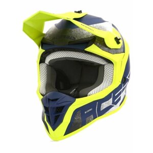 Кроссовый шлем ACERBIS Linear, Yellow/Blue (размер XL)