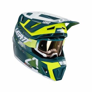 Кроссовый шлем Leatt 7.5 + очки Velocity 4.5 Acid Fuel 2024 XXL