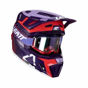 Кроссовый шлем Leatt 7.5 + очки Velocity 4.5 SunDown 2024 L