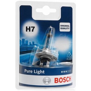 Лампа автомобильная галогенная BOSCH Pure Light 1987301012 H7 12V 55W PX26d 3200K 1 шт.