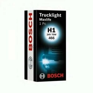 Лампа h1 24v 70w trucklight maxlife bosch 1987302712 E121E H1p145S 24V70WH1trucklightmaxlife