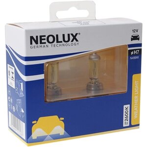 Лампа H7 55W 12V PX26D weather light 2600k, компл 2шт, neolux арт. N499W-2SCB