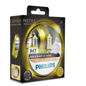 Лампа philips H7 12972 CVPY 12V 55W желтая philips-12972CVPYS2