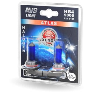 Лампы галогеновые AVS ATLAS /5000К/ HB4/9006.12V. 55W (блистер, 2 шт.)