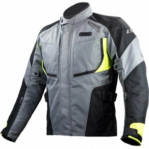 LS2 мотокуртка PHASE MAN jacket (серо-чёрно-жёлтый) S
