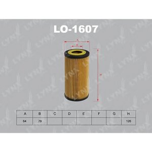 LYNXauto LO-1607 (10ECO032 / 1371199 / 1421704) фильтр масляный подходит для Ford (Форд) Mondeo (Мондео) 2.5 07 / kuga