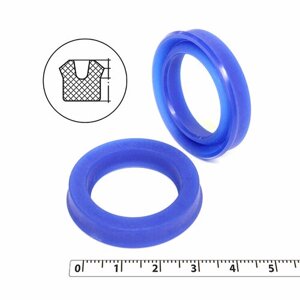 Манжета гидравлическая 25х35х7 (манжета цилиндра 35*25*7) тип UN PU (полиуретан) (упаковка 2 шт.)
