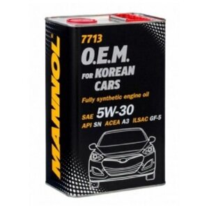 Масло моторное синтетическое O. E. M. for Korean cars 5W30 синтетическое