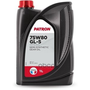 Масло Трансмиссионное Patron Gear Oil Gl-5 75W-80 Полусинтетическое 1 Л 75W80 Gl5 1L Original PATRON арт. 75W80 GL5 1L ORIGINAL
