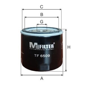 MFILTER TF6509 фильтр масляный\ Ford (Форд) Fiesta (Фиеста) 1.4 96, Mazda (Мазда) 2 / 121 1.25 / 1.4 96