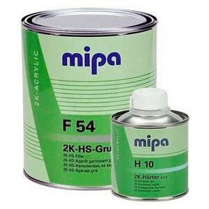 MIPA Grundfiller HS 2K F54 грунт-выравниватель 4:1, 1,25л (комплект 1л + 0,25л отв. серый