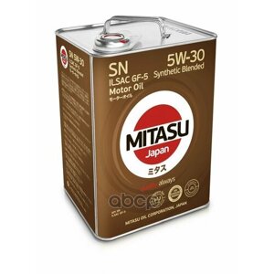 MITASU Mitasu 5W30 6L Масло Моторное Motor Oil Sn Api Sn Ilsac Gf-5 Полусинт
